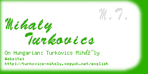 mihaly turkovics business card